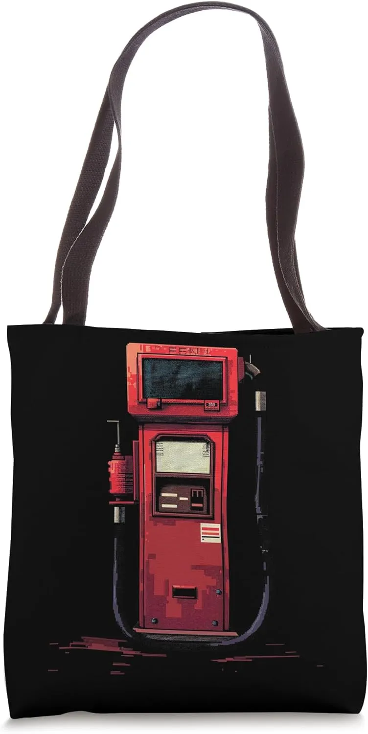 Pixel Fuel Pump Tote Bag