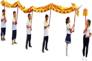 Plastic Dragon Ribbon Streamer 5 Meters Silk Chinese Dragon Dance Traditional Props for Folk Performance Festival Show