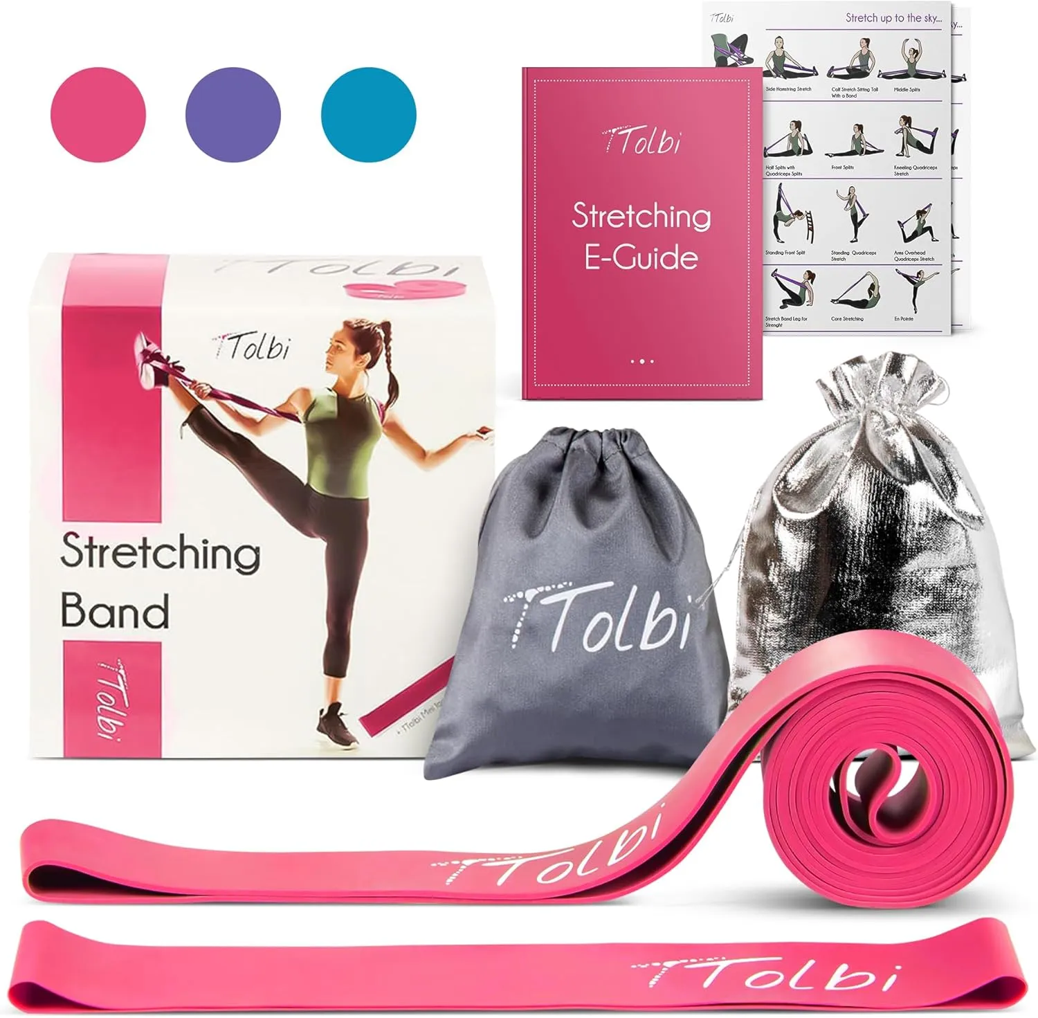 Premium Stretch Bands for Dancers - Flexibility & Ballet Stretching Band, Dance Equipment for Splits & Strength, Ideal Gifts for Ballet, Gymnastics, Cheerleading, Yoga and Pilates Training Stuff