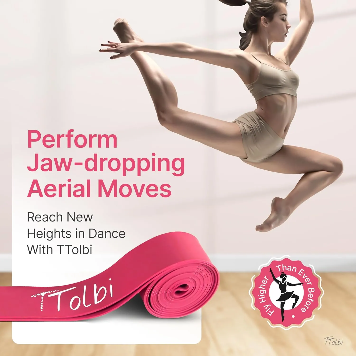 Premium Stretch Bands for Dancers - Flexibility & Ballet Stretching Band, Dance Equipment for Splits & Strength, Ideal Gifts for Ballet, Gymnastics, Cheerleading, Yoga and Pilates Training Stuff
