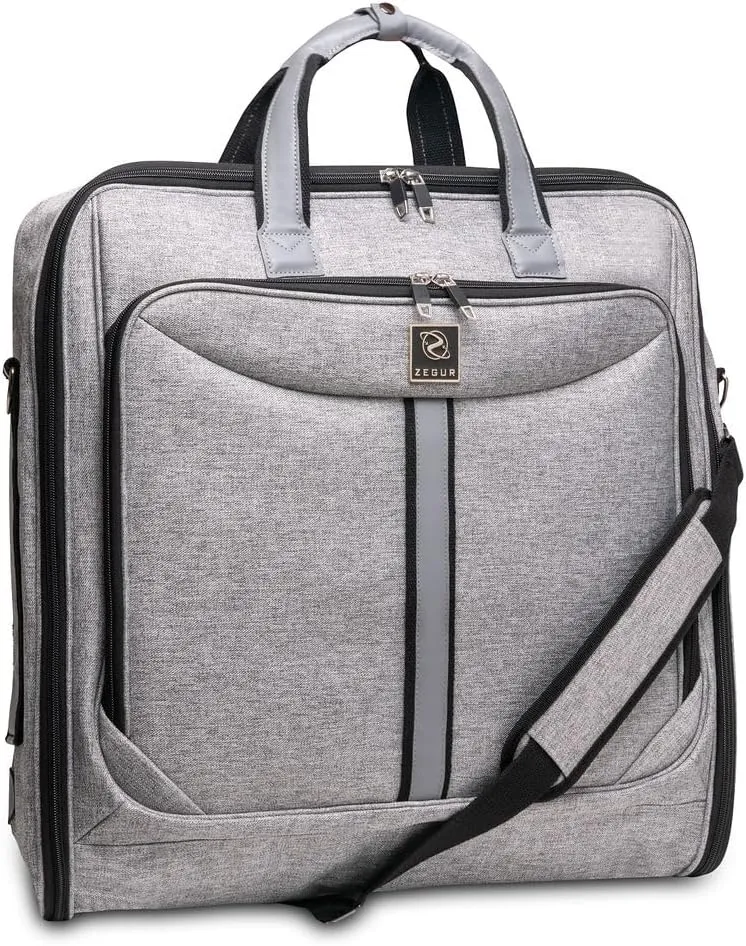 Premium Suit Carry On Garment Bag for Travel & Business Trips With Shoulder Strap