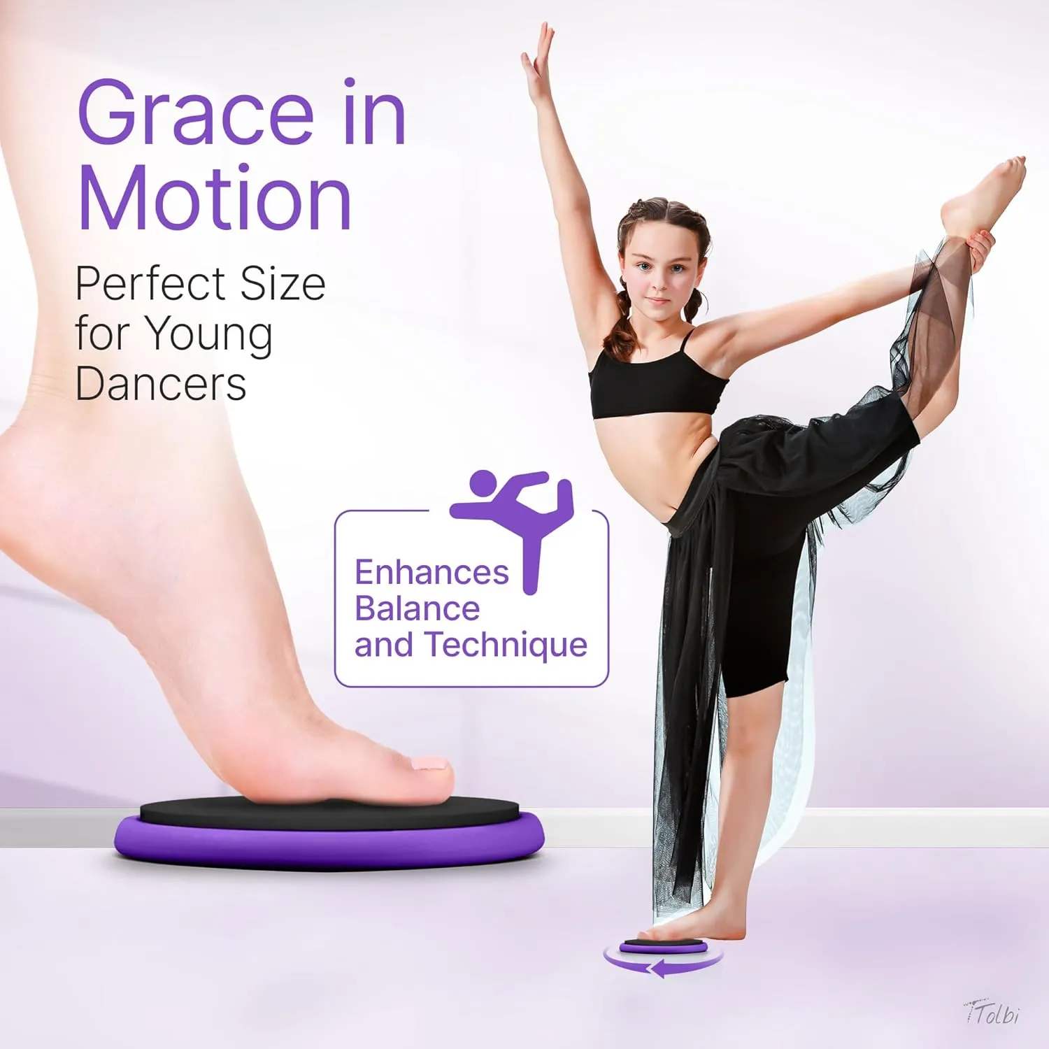 Premium Turning Boards for Dancers – Improve Pirouette Technique & Balance, Ideal Turn Board for Ballet, Dancing & Figure Ice Skating, Portable Spin Disc for Dance & Spinner Disk Training Equipment