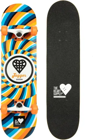 Pro Complete Skateboard 31.5" x 8.25" Jagger Eaton 7-Ply Maple Blend Construction Full concave, 53mm Wheels, Max Weight 220lbs