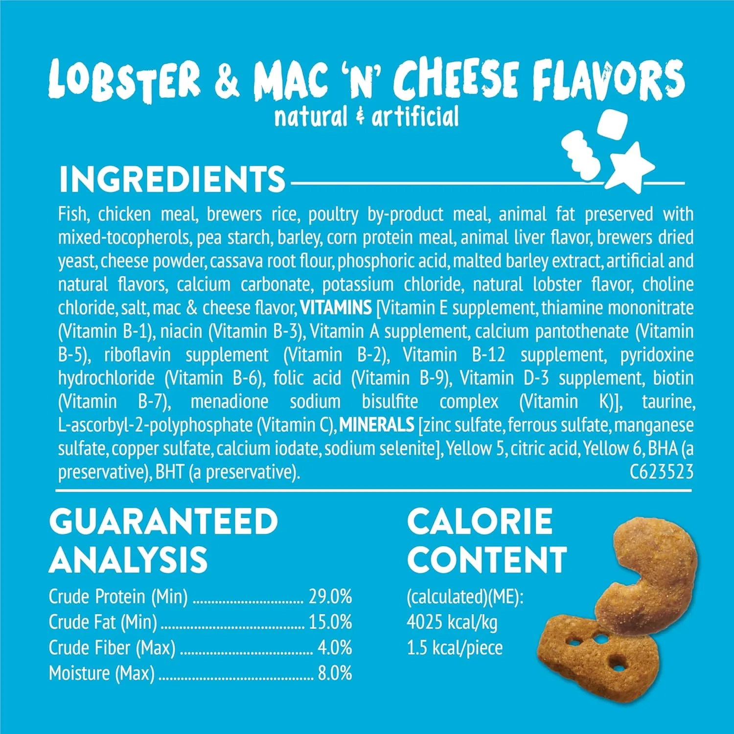 Purina Friskies Cat Treats, Party Mix Lobster & Mac 'N' Cheese Flavors - (Pack of 10) 2.1 oz. Pouches