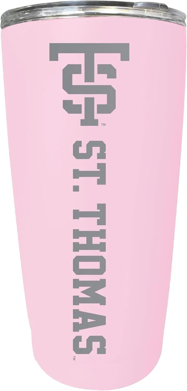 R and R Imports University of St. Thomas Engraved 16 oz Stainless Steel Insulated Tumbler Officially Licensed Collegiate Product (Pink)