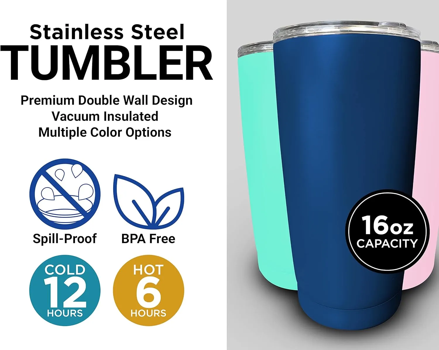 R and R Imports University of St. Thomas Engraved 16 oz Stainless Steel Insulated Tumbler Officially Licensed Collegiate Product (Pink)