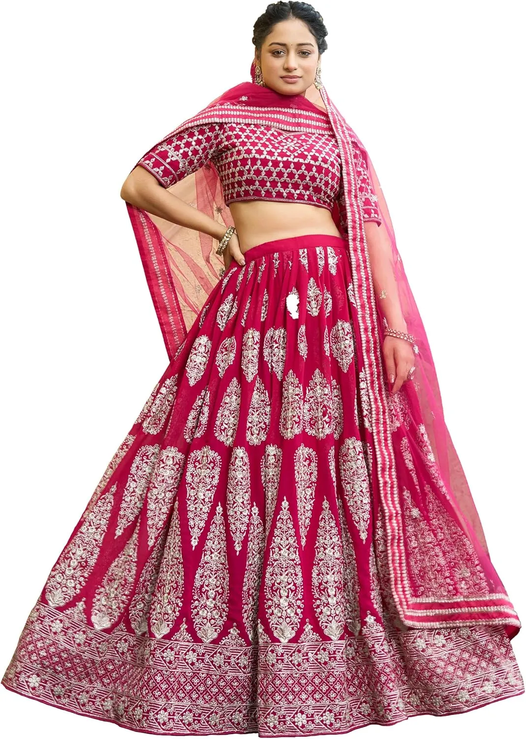 Ready To Wear A Line Wedding Bridesmaid Guest Lehenga With Matching Choli And Dupatta, Party, Festive Wear For Women