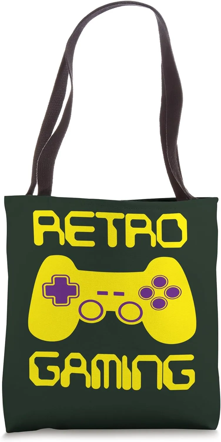 Retro Funny Gaming Vintage gamers 2025 Arcade Illustration Tote Bag