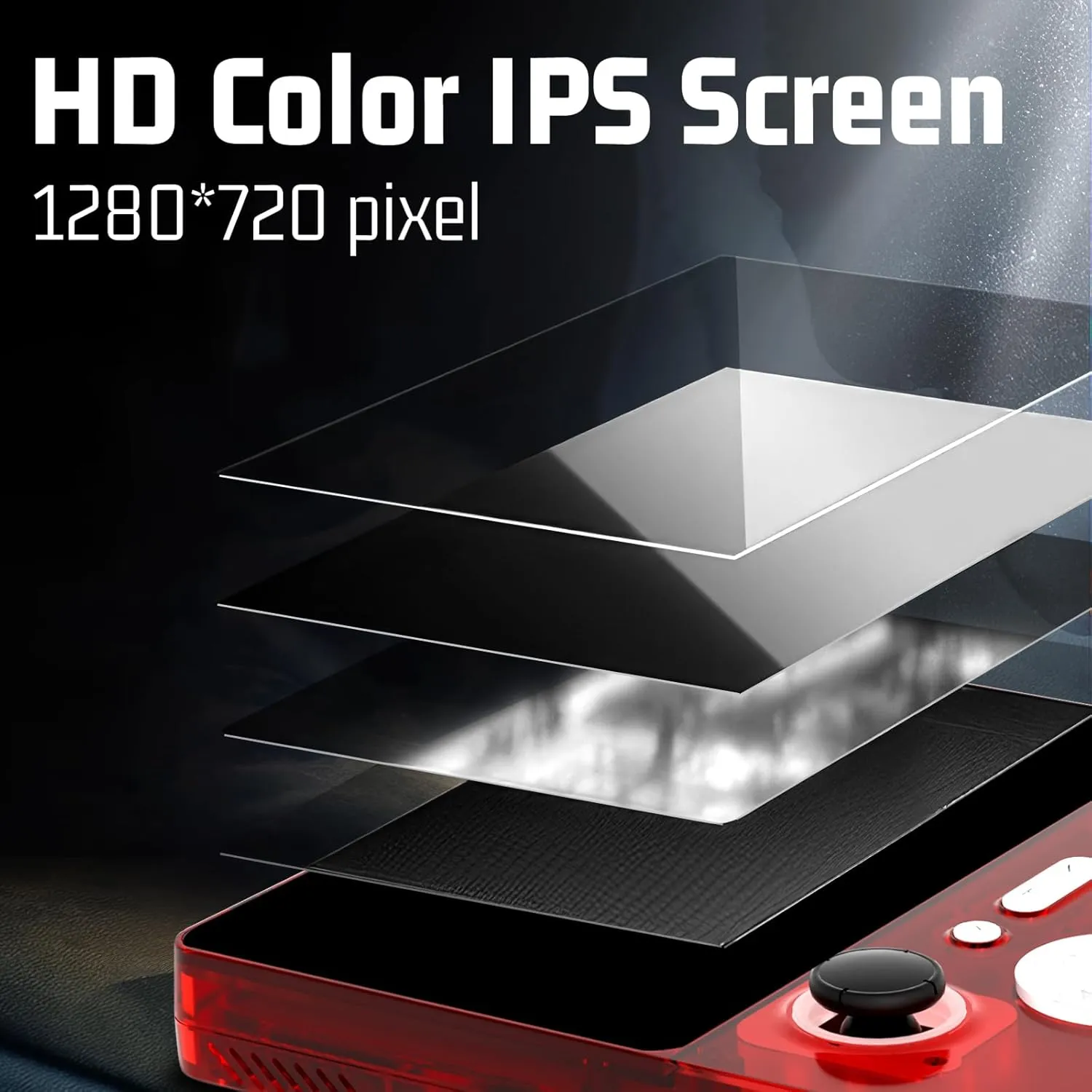 Retro Handheld Game Console - 5 Inch IPS Screen, Linux System, Pre-Installed 64GB TF Card Built-in 15000  Classic Games, 1280x720 Pixels, Game Searchable, Portable Pocket Arcade with Desktop Stand