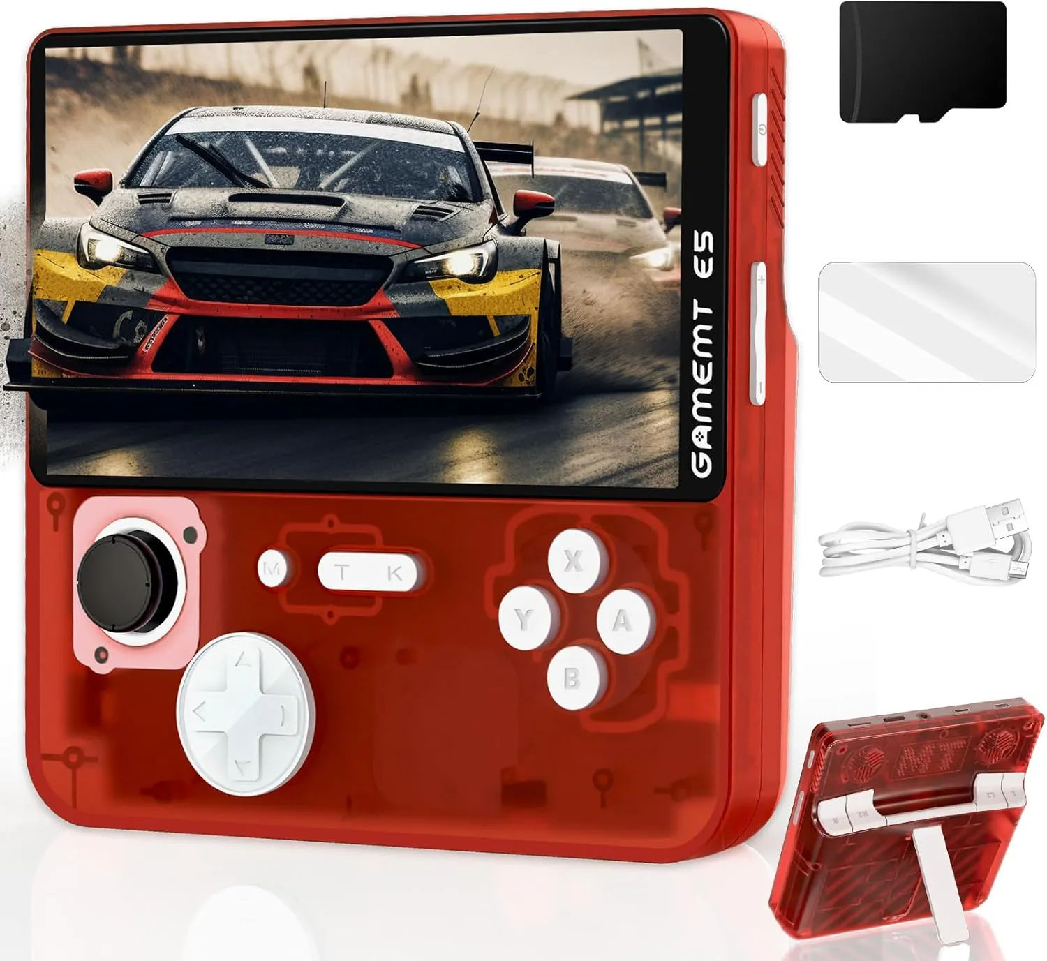 Retro Handheld Game Console - 5 Inch IPS Screen, Linux System, Pre-Installed 64GB TF Card Built-in 15000  Classic Games, 1280x720 Pixels, Game Searchable, Portable Pocket Arcade with Desktop Stand