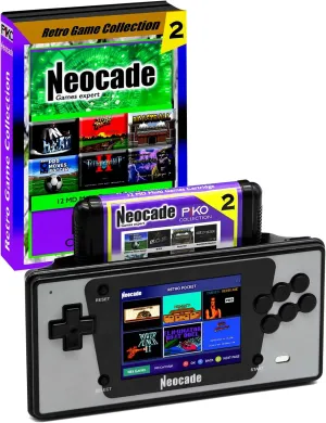 Retro Handheld Game Console for Sega Genesis, 12 MD Games in Cartridge and 18 Built-in PIKO Licensed Video Games Support HDMI Output 1800mAh Battery