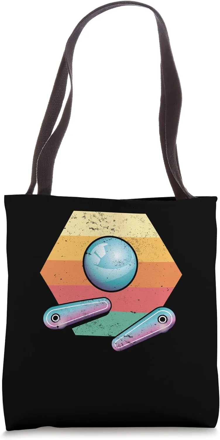 Retro Pinball Flippers Arcade Machine Pinball Wizard Player Tote Bag