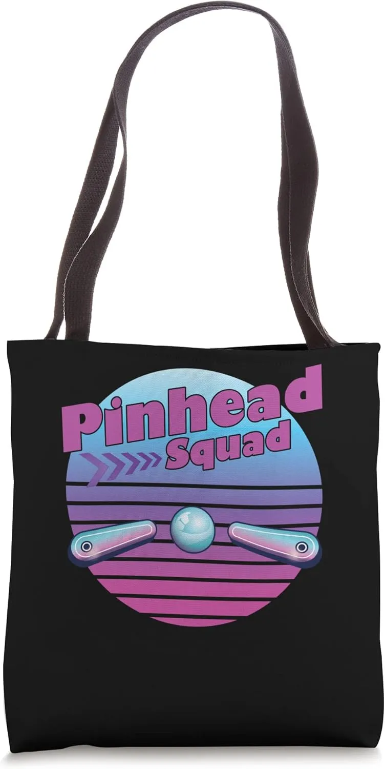 Retro Pinball Machine Arcade Game Pinhead Squad Tote Bag