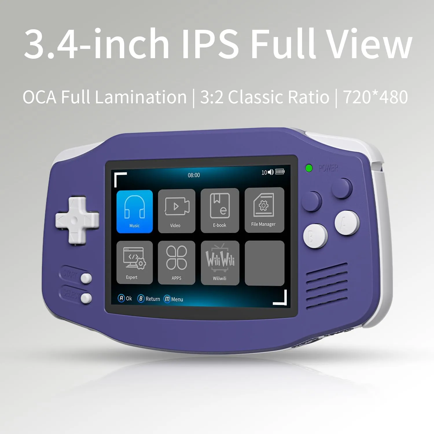 RG34XX Retro Handheld Game Console Linux OS 3.4’’ IPS 720*480 Screen 64G Card 5000  Classic Games RG34XX H700 64-bit 3500mAh Battery Game Player Compatible with Bluetooth WiFi