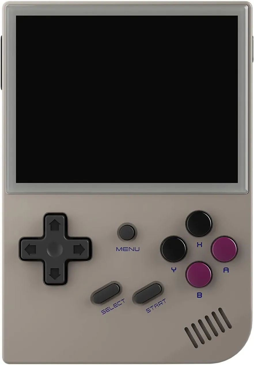 RG35XX 2024 New Updated Portable Game Console with 3.5 Inch IPS Screen Built-in 5470  Games Linux System, Handheld Video Games Support Gamepad and HDMI TV Output, Retro Game Gift (Gray)