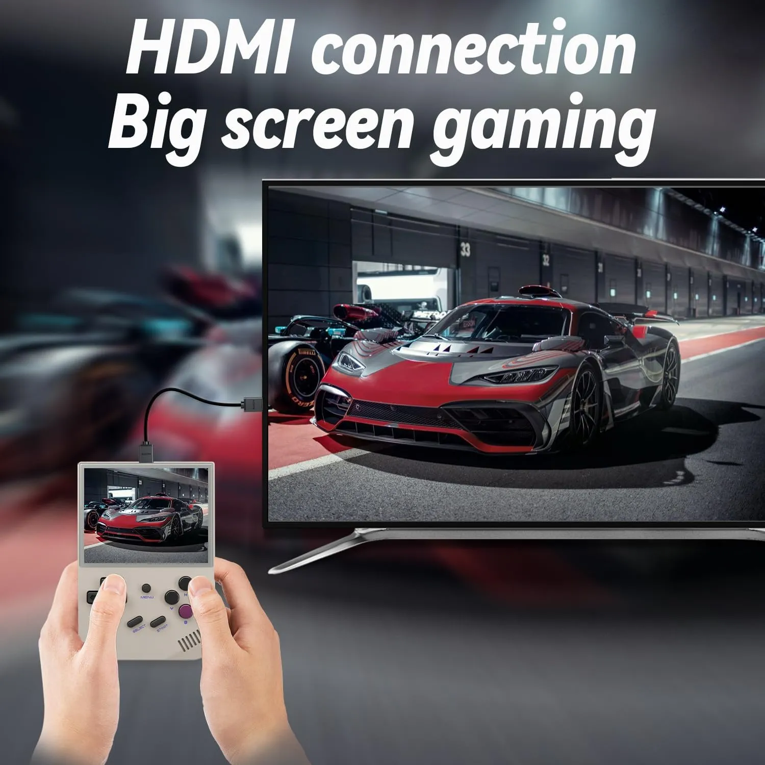 RG35XX 2024 New Updated Portable Game Console with 3.5 Inch IPS Screen Built-in 5470  Games Linux System, Handheld Video Games Support Gamepad and HDMI TV Output, Retro Game Gift (Gray)