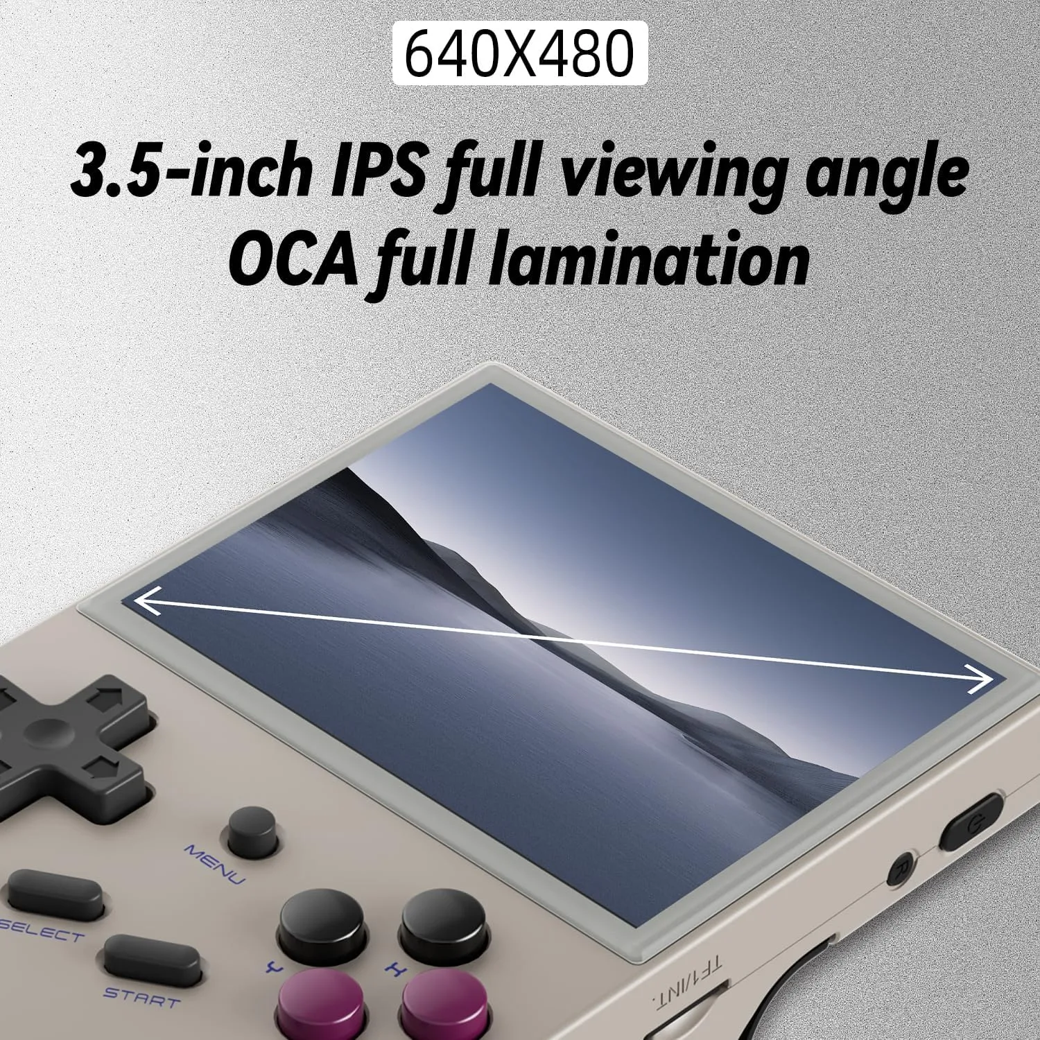 RG35XX 2024 New Updated Portable Game Console with 3.5 Inch IPS Screen Built-in 5470  Games Linux System, Handheld Video Games Support Gamepad and HDMI TV Output, Retro Game Gift (Gray)