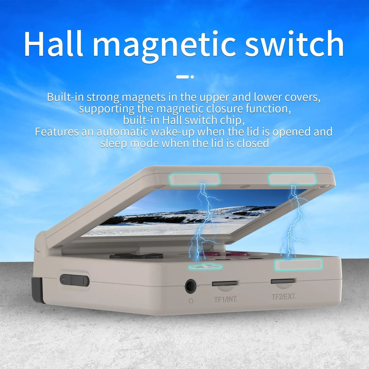RG35XXSP Flip Handheld Game Console with 3.5 Inch IPS Screen Preload 5500  Games 3300mAh Battery, Flip Portable Retro Game Console Support 5G WiFi Bluetooth HDMI Output (Gray)