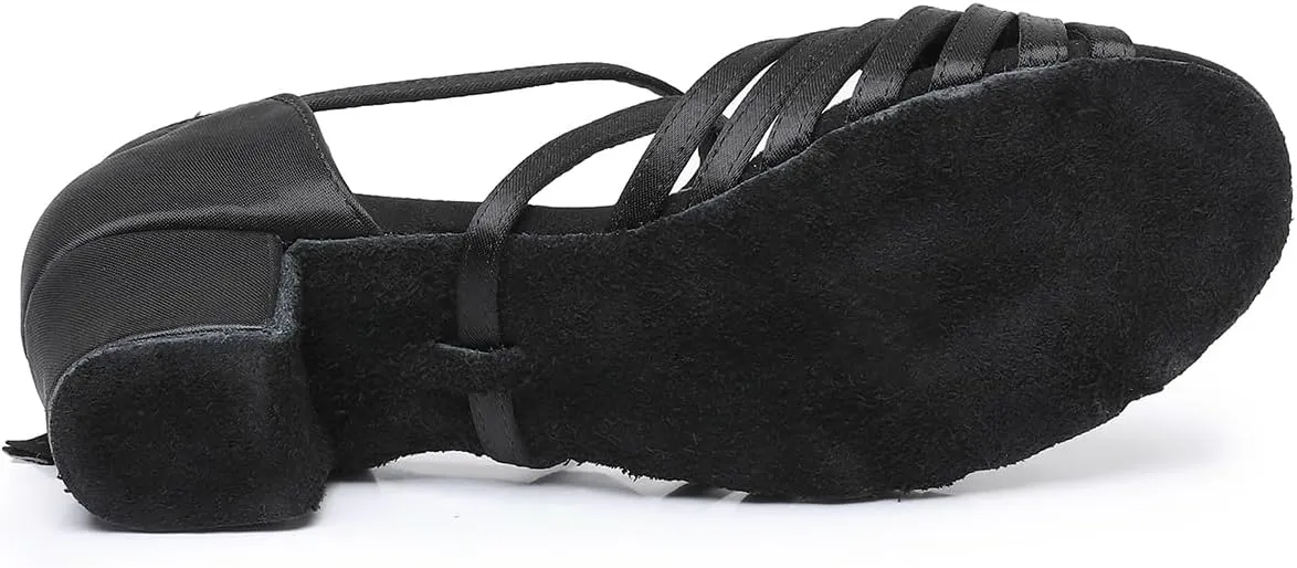 Rosefinch Girls Latin Dancing Shoes Low Heel Kids Salsa Ballroom Dance Shoes for Girls