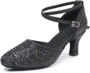 Rosefinch Women's Professional Latin Dance Shoes Satin Salsa Ballroom Wedding Dancing Shoes