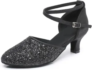 Rosefinch Women's Professional Latin Dance Shoes Satin Salsa Ballroom Wedding Dancing Shoes