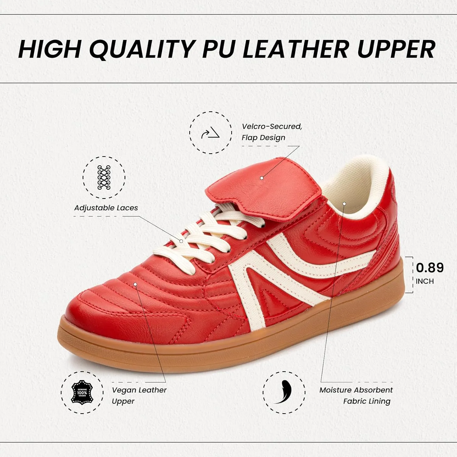 Rosella Carlie Sneakers for Women - Comfortable Casual Walking Tennis Shoes Non-Slip Shoes for Women - Lace-Up Fashion Sneakers Trendy Women's Footwear