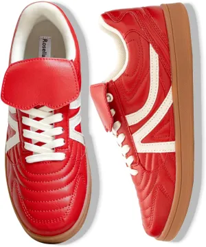 Rosella Carlie Sneakers for Women - Comfortable Casual Walking Tennis Shoes Non-Slip Shoes for Women - Lace-Up Fashion Sneakers Trendy Women's Footwear
