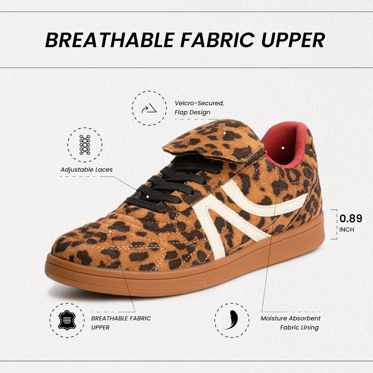 Rosella Carlie Sneakers for Women - Comfortable Casual Walking Tennis Shoes Non-Slip Shoes for Women - Lace-Up Fashion Sneakers Trendy Women's Footwear