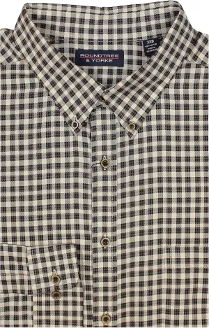 Roundtree & Yorke Luxury Cotton Men's Big and Tall Long Sleeve Shirt with Pocket