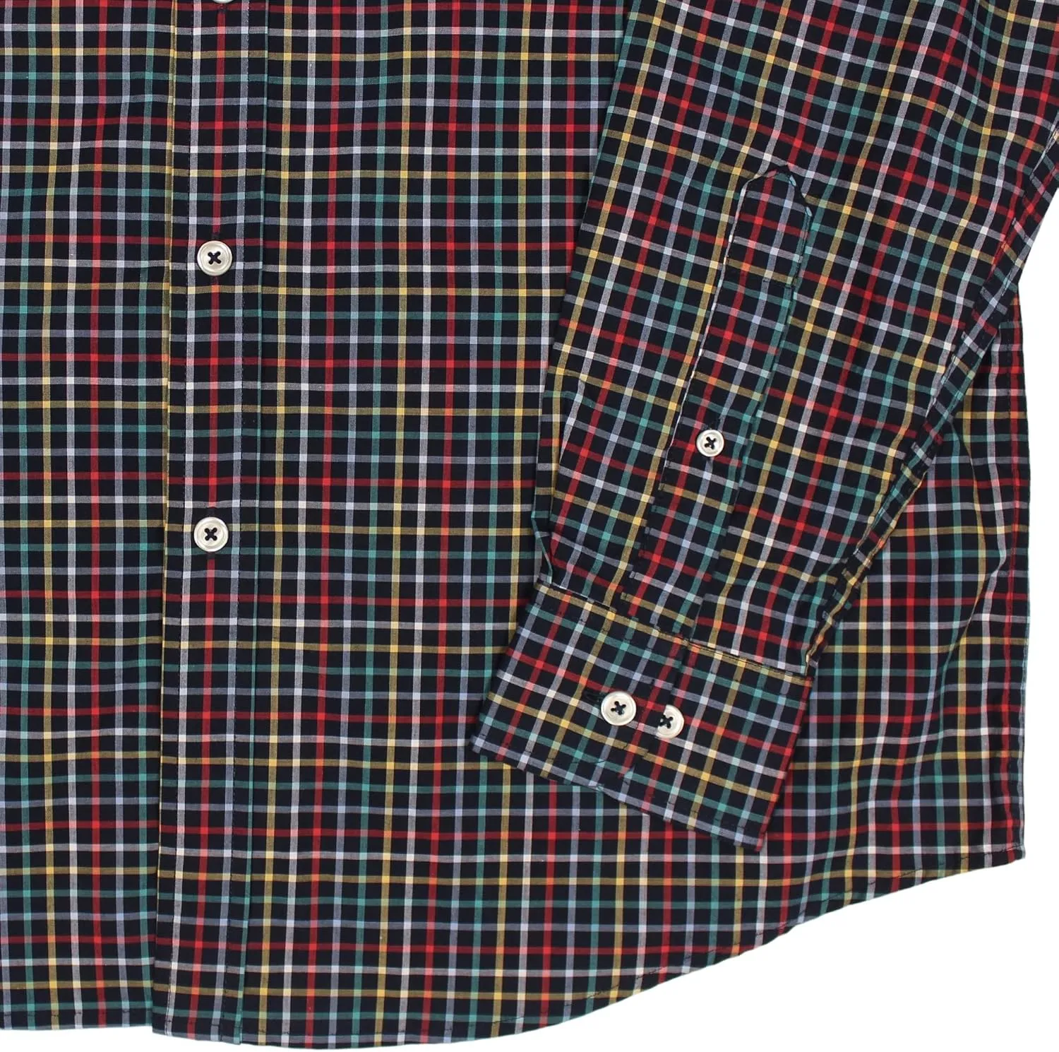 Roundtree & Yorke Luxury Cotton Men's Long Sleeve Shirt with Pocket, Regular Sizes