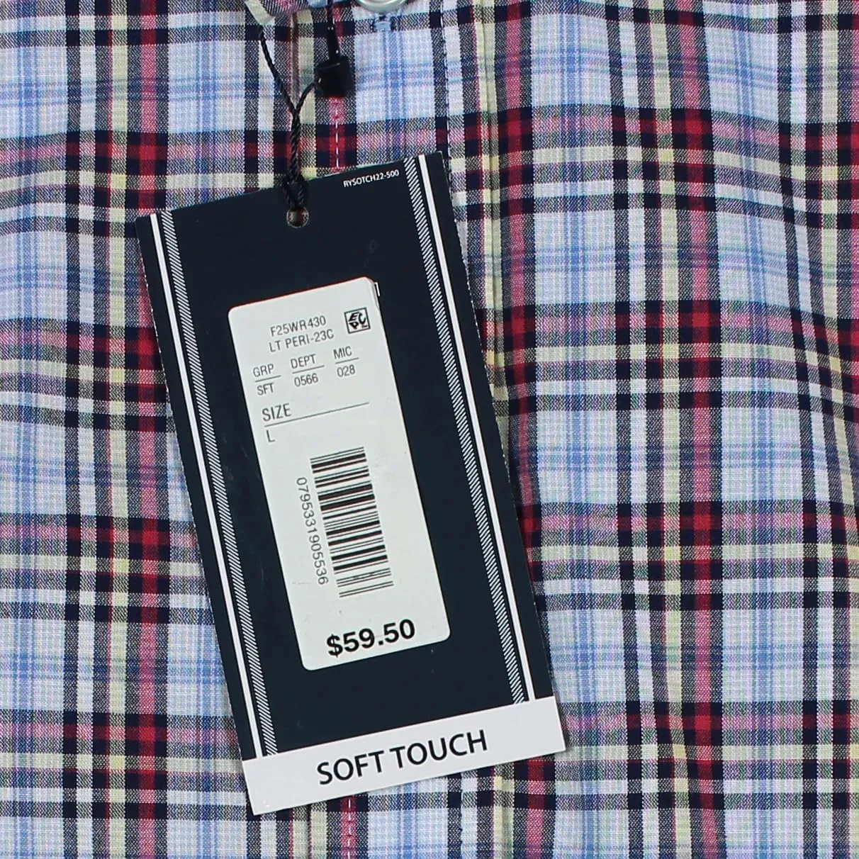 Roundtree & Yorke Luxury Cotton Men's Long Sleeve Shirt with Pocket, Regular Sizes