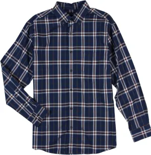Roundtree & Yorke Luxury Cotton Men's Long Sleeve Shirt with Pocket, Regular Sizes
