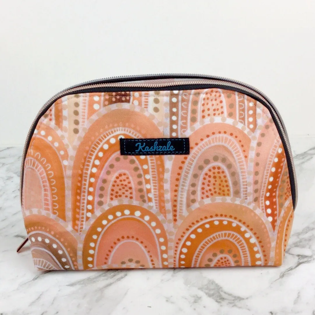 Sand Hills Double Zip Makeup Bag. Design by Holly Sanders