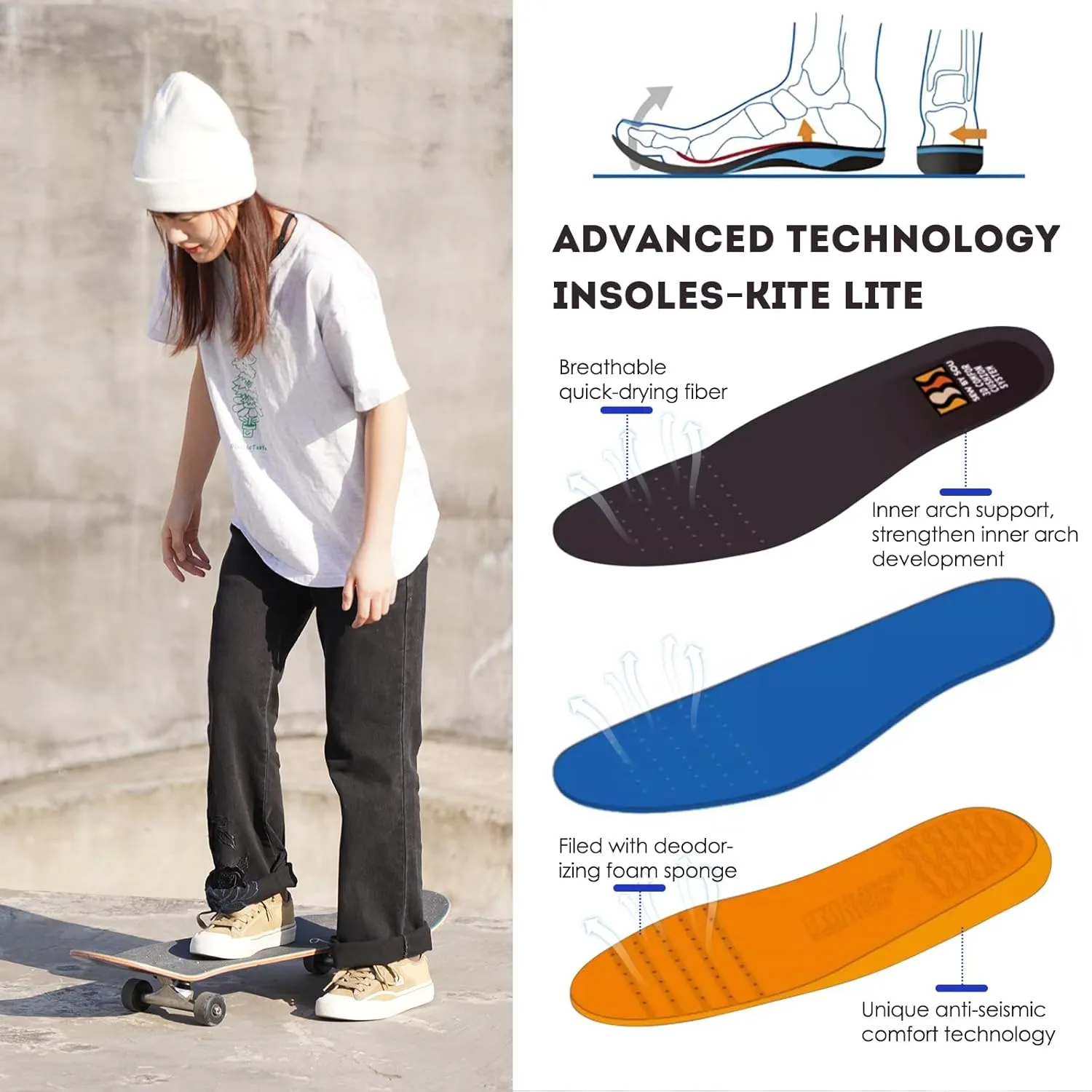 Skateboard Shoes for Men Leather Low Top Pro Skateboarding Training Casual Sneakers