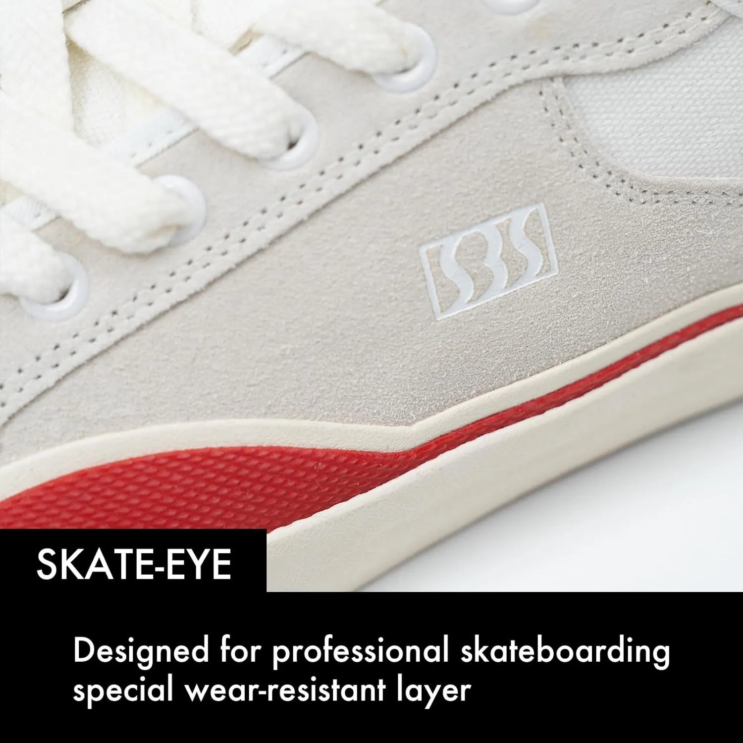 Skateboard Shoes for Men Leather Low Top Pro Skateboarding Training Casual Sneakers