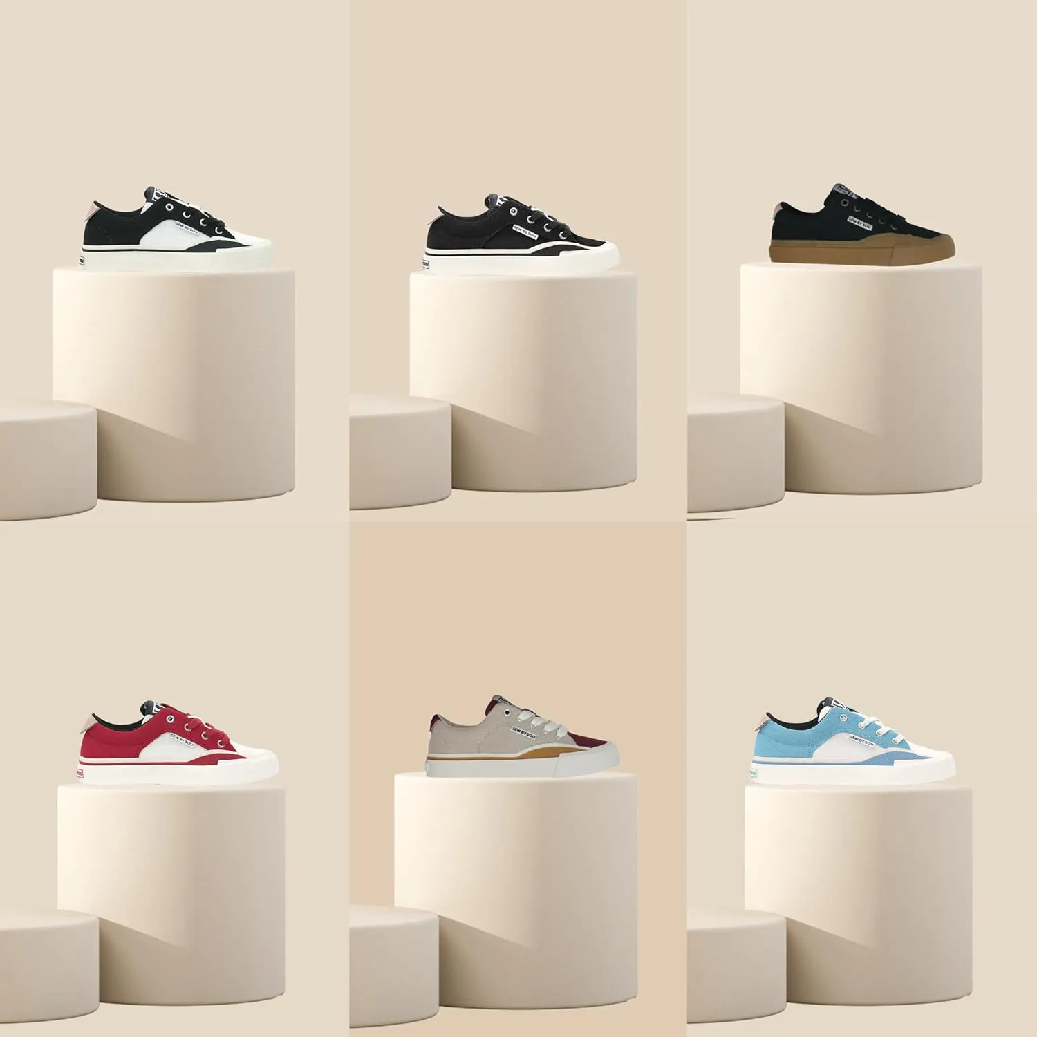 Skateboard Shoes for Unisex-Child with Anti-Slip Trainers Low-top Skate Shoes Pro Models with Shock Absorption Properties