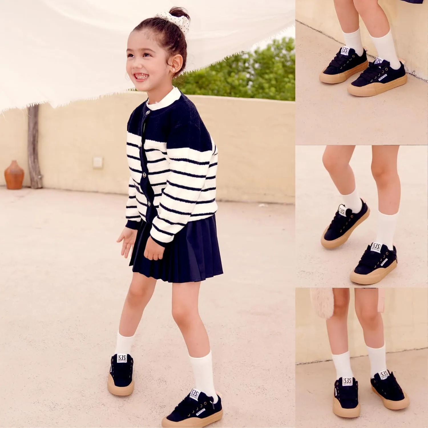 Skateboard Shoes for Unisex-Child with Anti-Slip Trainers Low-top Skate Shoes Pro Models with Shock Absorption Properties