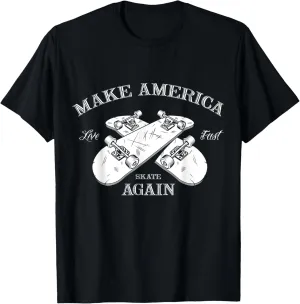 Skateboard Skateboarding Make America Skate Again T-Shirt