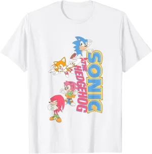 Sonic The Hedgehog Sonic & Friends Cute Retro Group Shot T-Shirt