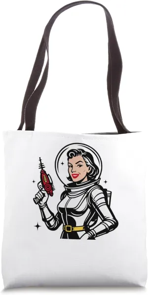 Space Pinup Vintage Comic-Style for Retro Sci-Fi Collectors Tote Bag