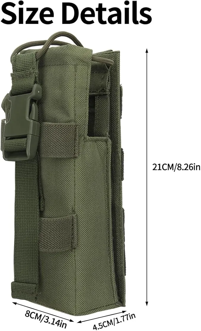 Tactical Molle Radio Holster Holder Case Military Heavy Duty Radios Holster Bag for AR-152 AN/PRC-152 148 UV-25 Two Ways Walkie Talkies Adjustable Storage