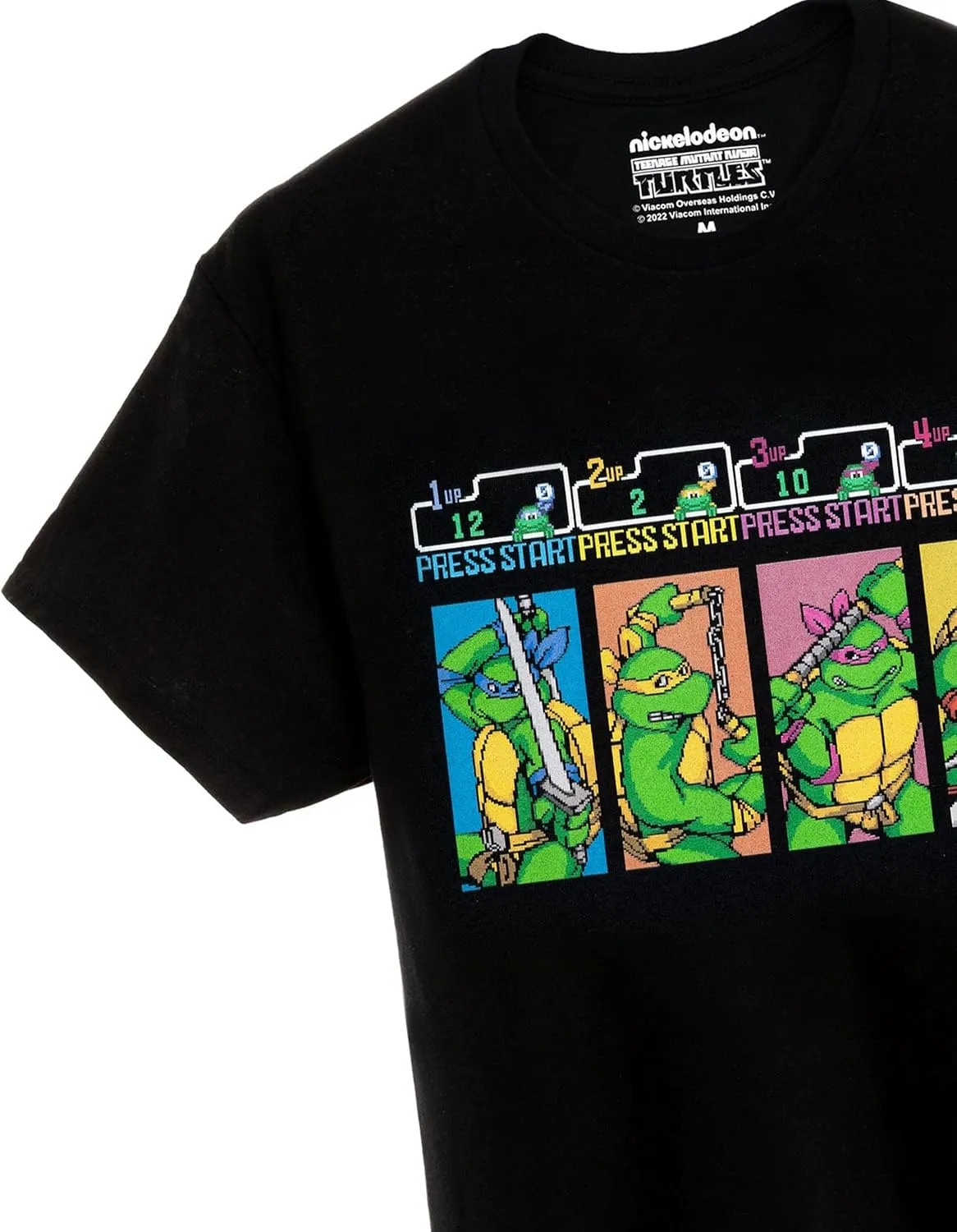 Teenage Mutant Ninja Turtles T-Shirt Mens TMNT Arcade Game Retro Top