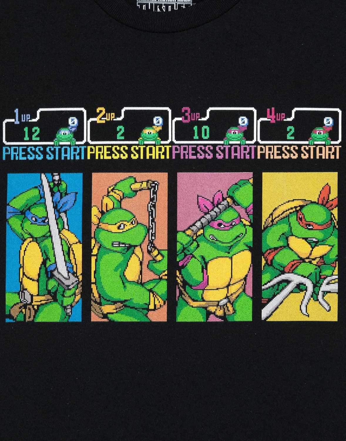 Teenage Mutant Ninja Turtles T-Shirt Mens TMNT Arcade Game Retro Top