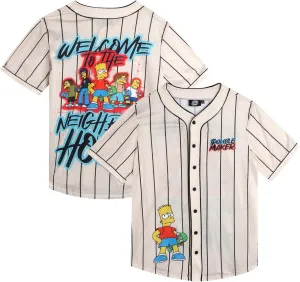 The Simpsons Unisex Baseball Jersey - Novelty Fashion Bart Simpson Retro Vintage Jersey Shirt for Men and Women (Sizes:S-4XL)