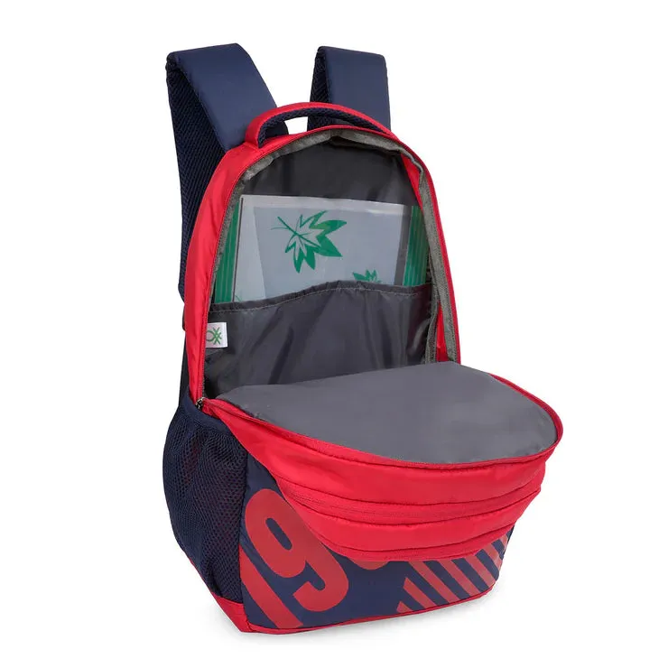 United Colors of Benetton Colter Back to School Backpack Red Navy