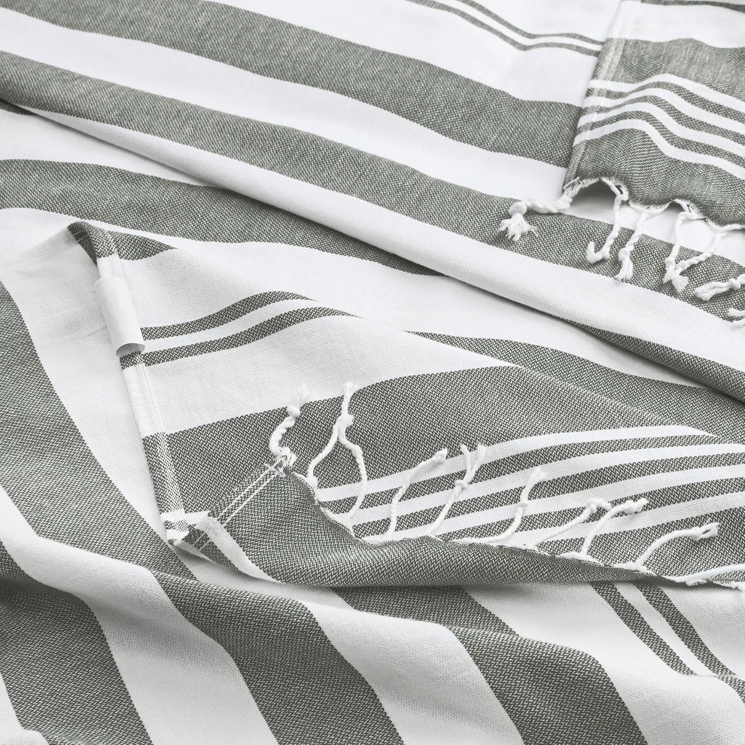 Utopia Towels - 4 Pack Turkish Beach Towel (40 x 72 Inches) - 100% Cotton Oversized Sand Free Lightweight & Quick-Dry, Prewashed for Soft Feel Large Peshtemal Towel (Cool Grey, Aqua, Pink, Sea Foam)