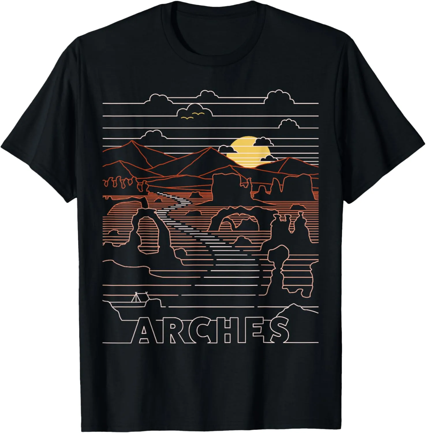 Vintage Retro Arches National Park - Delicate Arch Moab Utah T-Shirt