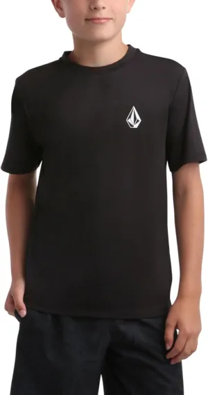 Volcom Boys Swim Shirt - Short Sleeve Rash Guard for Boys UPF 50  Quick Dry Kids Swimwear Sun Protection Shirt for Summer
