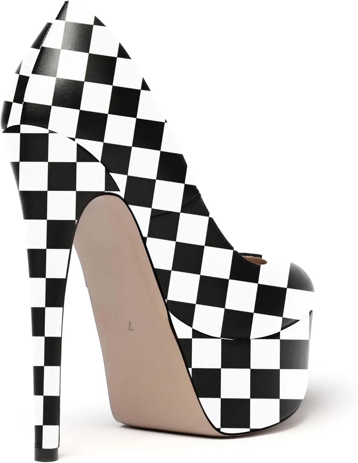 WAYDERNS Women's Round Toe Matte Solid Slip On Platform Stiletto High Heel Pumps Shoes 6 Inch