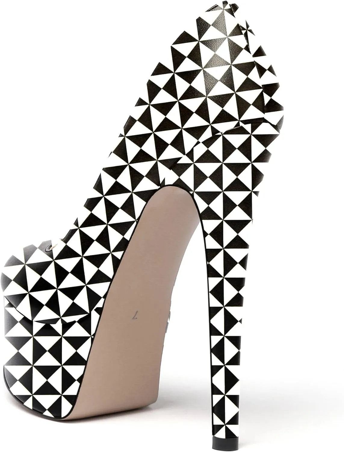 WAYDERNS Women's Round Toe Matte Solid Slip On Platform Stiletto High Heel Pumps Shoes 6 Inch